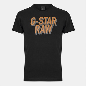 Image 1 of G Star Тениска G Star 3D Dotted Graphic T-Shirt - Dk Black