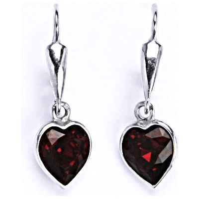Čištín se Swarovski krystalem siam srdce NK 1396/20