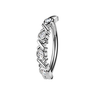 Šperky4U Piercing do pupíku se štítem WP0105