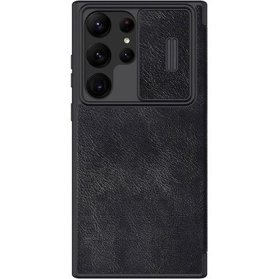 Nillkin Qin Book Pro Leather Flip Case - кожен калъф, тип портфейл за Samsung Galaxy S23 Ultra (черен)