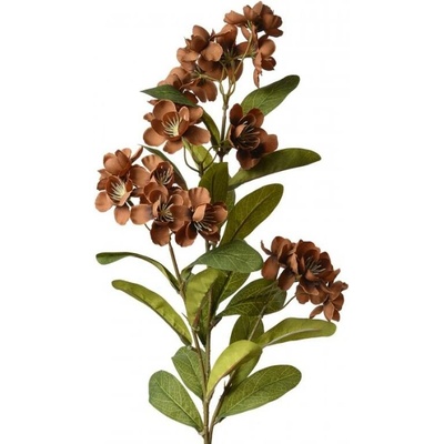 Umělá květina hnědá plumérie - 70 cm