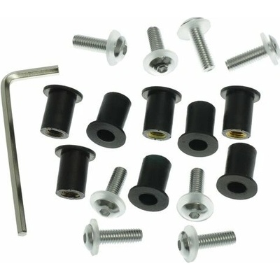 OXFOR SCREW KIT FOR WINDSCREEN SILVER