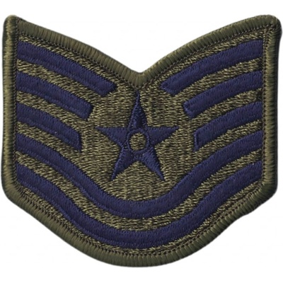Nášivka US Army USAF Technical Sergeant - olivová-čierna
