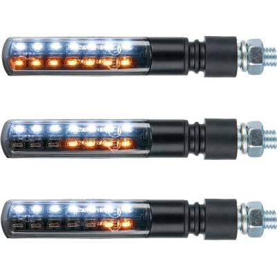 sekvenční LED blinkry Nightslider 2 v 1, přední vč. denního svícení, OXFORD (sada vč. odporů, pár)