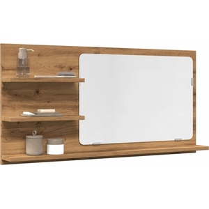 vidaXL Огледален шкаф за баня Artisan Oak 90x11x45 cm (856263)
