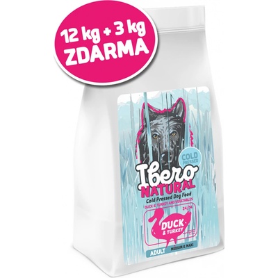 Ibero Natural Cold Pressed Adult Dog Medium & Large Duck 3 kg