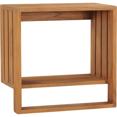 vidaXL Стенна поставка за хавлии, 35x20x35 см, масивно тиково дърво (289073)