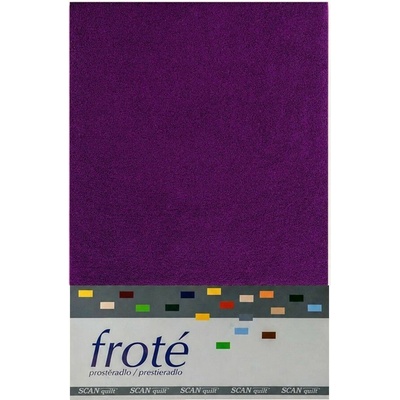 Scanquilt Prestieradlo froté fialové 90x200