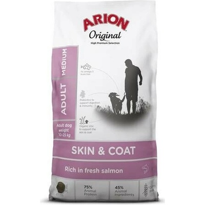 ARION Original Skin & Coat Adult Medium Salmon Rice 12 kg