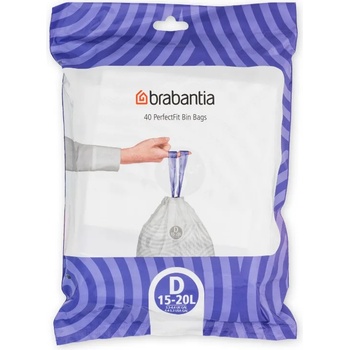 Brabantia Торби за боклук D PERFECTFIT 15-20 л, 40 бр. , Brabantia (BRAB138164)