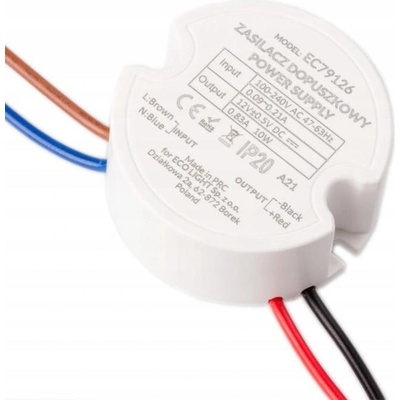 ECOLIGHT Napájecí zdroj krabice 0.83A 10W IP20 12V interní
