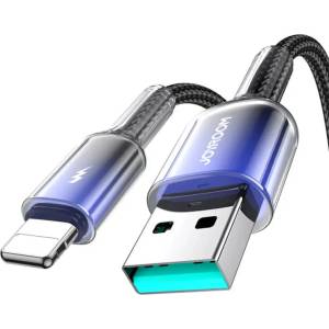 JOYROOM Кабел Joyroom S-A42, USB-A / Lightning, 3A, 1.2m, черен (6956116728137)