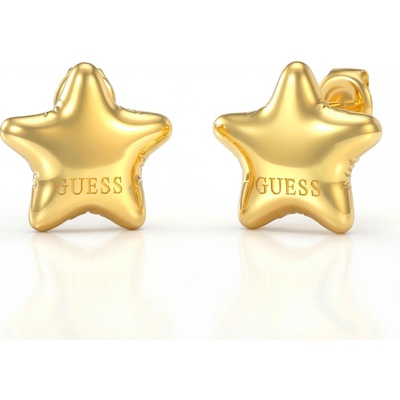 Guess Pozlacené náušnice Hvězdičky Iconique JUBE05547JWYGT/U