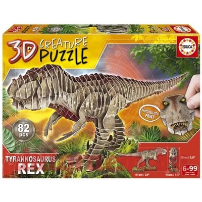 Educa 3D пъзел Educa 19182 - Динозавър Тирекс, Тиранозавър (EDU19182)