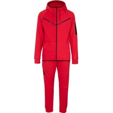 Fabric Zip Tracksuit Red