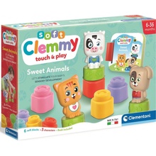 CLEMENTONI BABY Soft Clemmy Hrací sada s knížkou Milá zvířátka