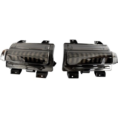 Sada LED blinkrov a obrysových svetiel, Dymové, Predné, Jeep Wrangler JL, Jeep Gladiator JT
