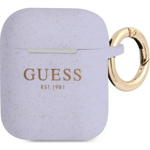 Guess GUA2SGGEU калъф за AirPods, лилав, силиконов с брокат (GUA2SGGEU)