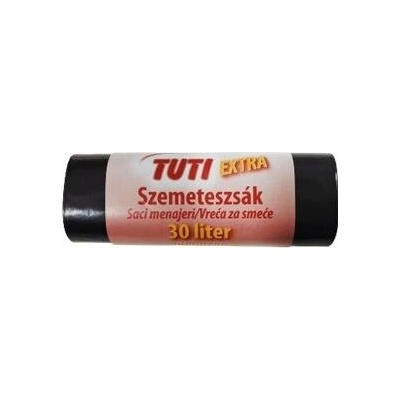 TUTI Vrecia na odpadky extra silné 30 l 15µm 20 ks Extra čierna