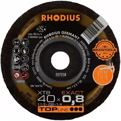 Rhodius Rezný kotúč 40 x 0,8 x 6,0 mm 207058