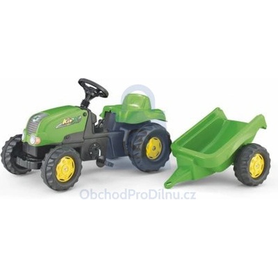 Rolly Toys Šlapací traktor Rolly Kid s vlečkou zelený II.