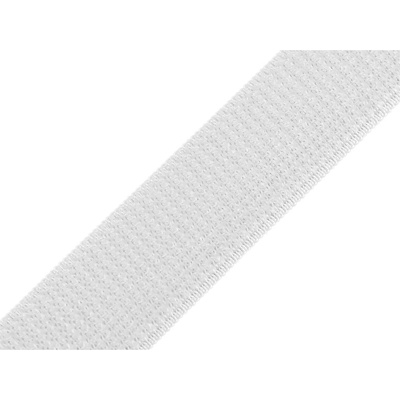 Prima-obchod Suchý zip plyš šíře 26 mm elastický, barva bílá