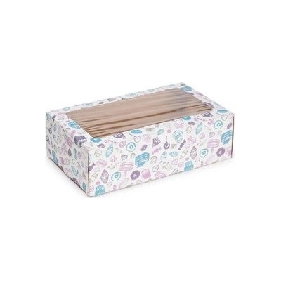 Krabička ECO na 12 makronek vysouvací s průzorem 180x110mm 50ks