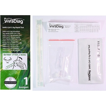 Wellion VivaDiag Rapid SARS-COV-2 AG Antigenní výtěrový test Covid-19 z kraje nosu (i pro děti) 1 ks