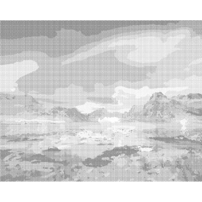 ZUTY Bodkovanie - POLÁRNA ŽIARA NAD HORAMI Rámovanie: bez rámu a bez vypnutia plátna, Rozmer: 40x50 cm