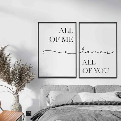 Set 2 obrazů - ALL OF ME Velikost: 50 x 70