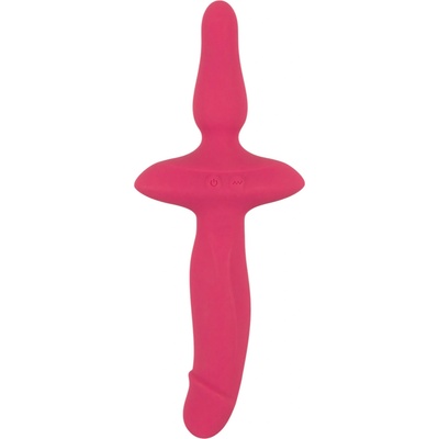 Couples Choice Избор на двойките - 2в1 вибратор и анален плъг (розов)
