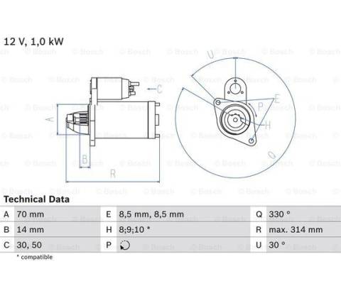 BOSCH Štartér 0986018570