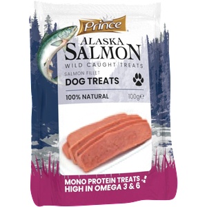 Pet nutrition|Prince Лакомство за кучета - сьомгово филе 100gr