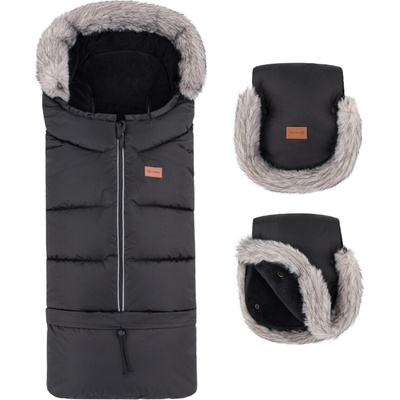 Petite&Mars Set zimní Arctic 4v1 Furry Forever Black