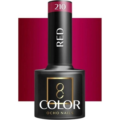 Ocho Nails Hybridný gél lak na nechty červený 210 5g