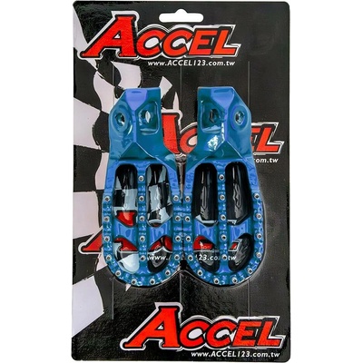 ACCEL stupačky KTM SX / SXF / XC / XCF 125 / 250 / 250 / 300 / 350 / 450 23-25, HUSQVARNA TC / TX / FC / FX 125 / 250 / 300 / 350 / 450 23-25 barva modrá