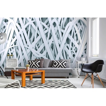 DIMEX ART s. r. o Самозалепваща се флизелинова фототапета бял 3d абстрактен фон 375 x 250 см