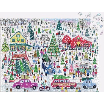 Galison - Puzzle Michael Storrings: Christmas Tree Farm - 1 000 piese