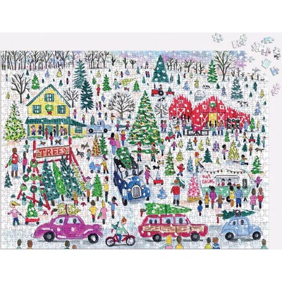 Galison - Puzzle Michael Storrings: Christmas Tree Farm - 1 000 piese