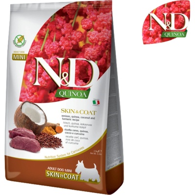 N&D Quinoa Dog Adult Mini Grain Free Skin & Coat Venison & Coconut 2,5 kg