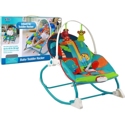 Lean Toys Detské multifunkčné lehátko 2v1 farebné