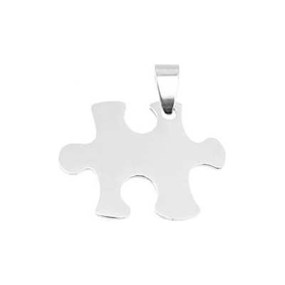 Šperky4U Ocelový přívěšek destička puzzle pravé DR1294 P