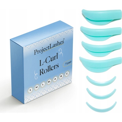 Silikonové natáčky válečky pro lifting řas ProjectLashes L-CURL Roller 7 párů