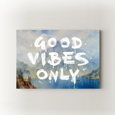 Good Vibes Only Velikost: 50x70 cm, Rám: Bez Rámu
