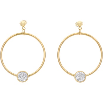 Barebag dámske kruhové náušnicezlatá oceľ NP020
