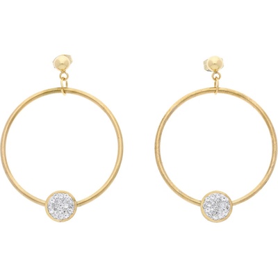 Barebag dámske kruhové náušnicezlatá oceľ NP020