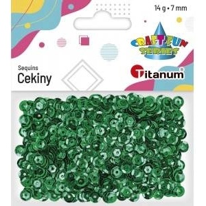 TITANUM 7mm metallic green sequins