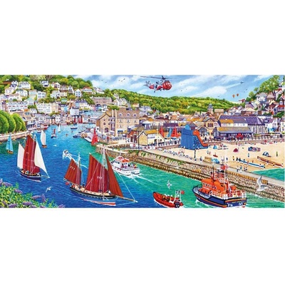GIBSONS Panoramatické Přístav Looe Cornwall 636 dílků