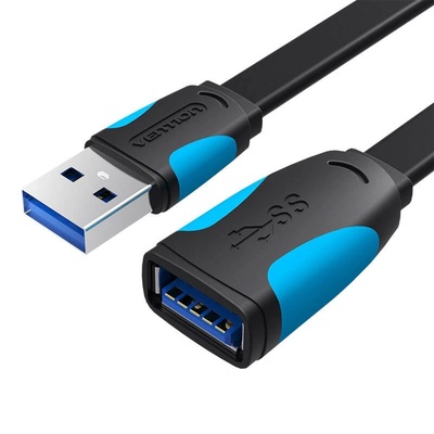 Vention USB 3.0 lapos hosszabító kábel 1m fekete (VAS-A13-B100) (VAS-A13-B100) (VAS-A13-B100)