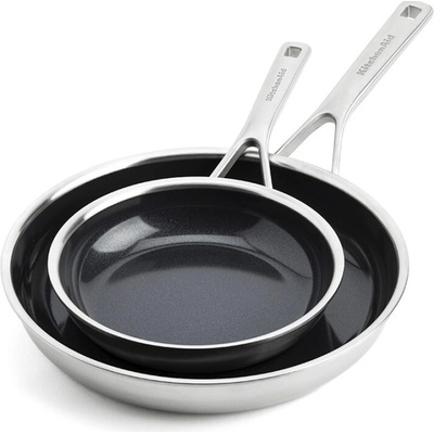 Sada panvíc 20 + 28 cm KitchenAid Tri-Ply z nehrdzavejúcej ocele (CC006065-001)
